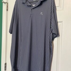 Rhoback Dog Print Purple White with green tennis balls Polo XXXL